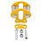 Блок-ролик 'Переправа' с подшипником (сталь) желтый